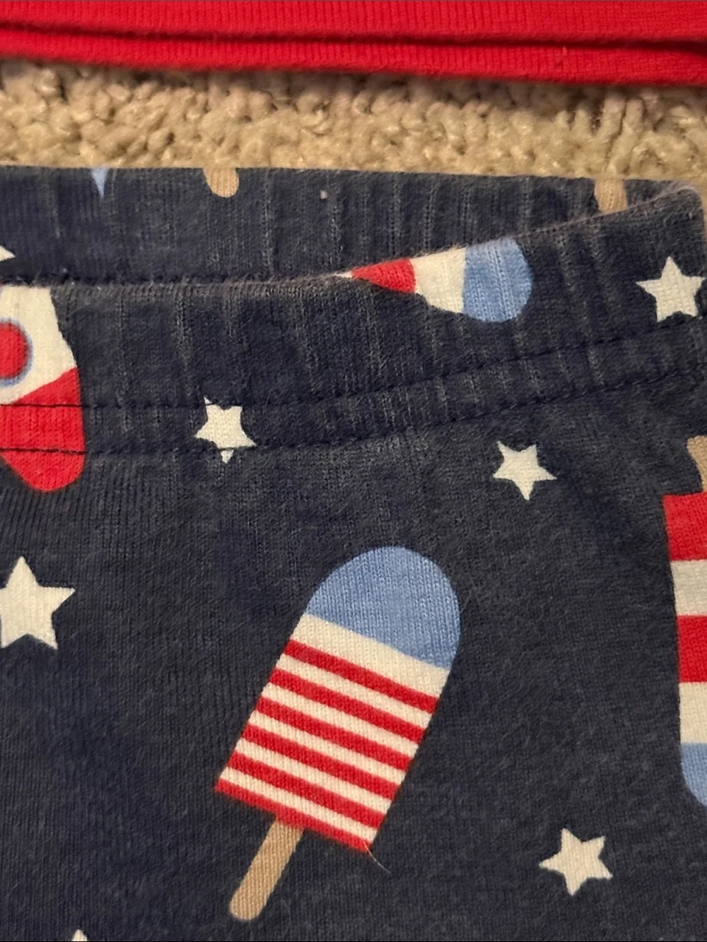 Gymboree Red & Navy Rocket and Popsicle Kids Pajama Set